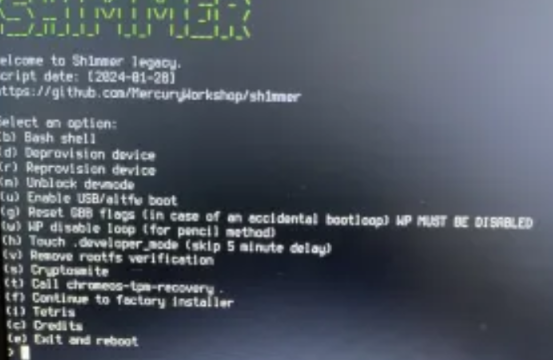 ChromebookのPolicyを解除する方法 Cryptosmite ver119まで
